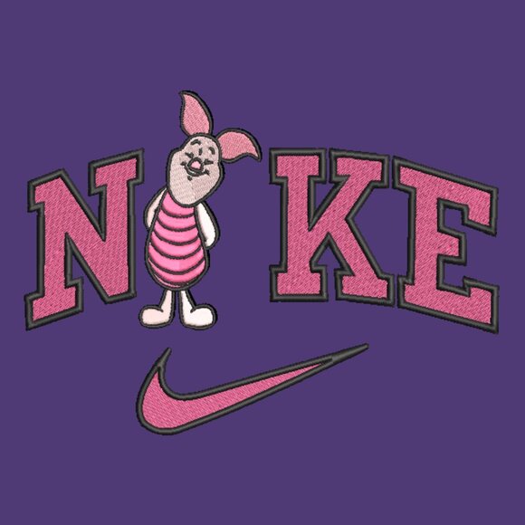 Nike Piglet Embroidered Adult Unisex Crewneck Sweatshirt Winnie Pooh - Picture 14 of 15